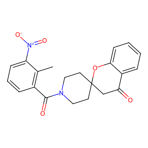 1'-(2-Methyl-3-nitrobenzoyl)spiro[chroman-2,4'-piperidin]-4-one structure