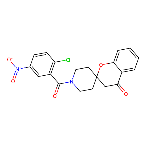1'-(2-Chloro-5-nitrobenzoyl)spiro[chroman-2,4'-piperidin]-4-one structure