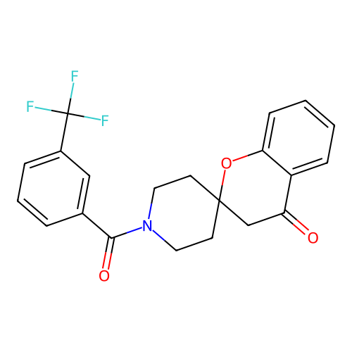 1'-(3-(Trifluoromethyl)benzoyl)spiro[chroman-2,4'-piperidin]-4-one structure