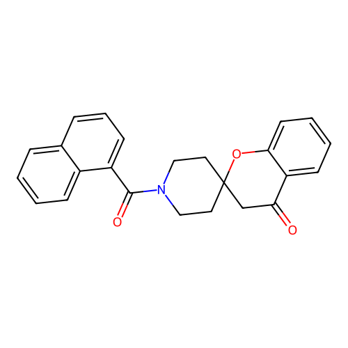 1'-(naphthalene-1-carbonyl)spiro[3H-chromene-2,4'-piperidine]-4-one structure