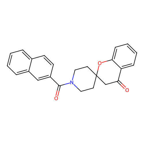 1'-(Naphthalene-2-carbonyl)-3,4-dihydrospiro[1-benzopyran-2,4'-piperidine]-4-one structure