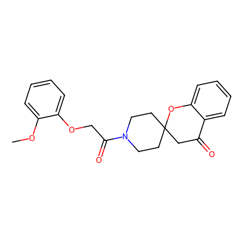 1'-(2-(2-Methoxyphenoxy)acetyl)spiro[chroman-2,4'-piperidin]-4-one structure