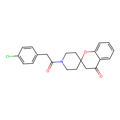 1'-(2-(4-Chlorophenyl)acetyl)spiro[chroman-2,4'-piperidin]-4-one structure