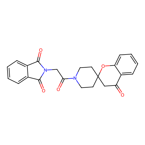2-(2-Oxo-2-(4-oxospiro[chroman-2,4'-piperidin]-1'-yl)ethyl)isoindoline-1,3-dione structure