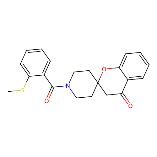 1'-(2-(Methylthio)benzoyl)spiro[chroman-2,4'-piperidin]-4-one structure