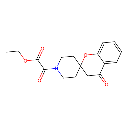 Ethyl 2-oxo-2-(4-oxospiro[chroman-2,4'-piperidin]-1'-yl)acetate structure
