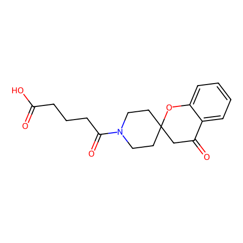 5-Oxo-5-(4-oxospiro[chroman-2,4'-piperidin]-1'-yl)pentanoic acid structure