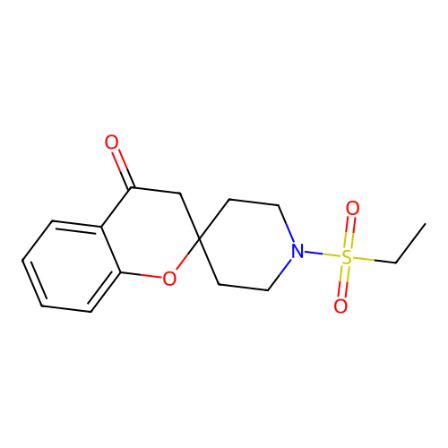 1'-(Ethanesulfonyl)-3,4-dihydrospiro[1-benzopyran-2,4'-piperidine]-4-one structure
