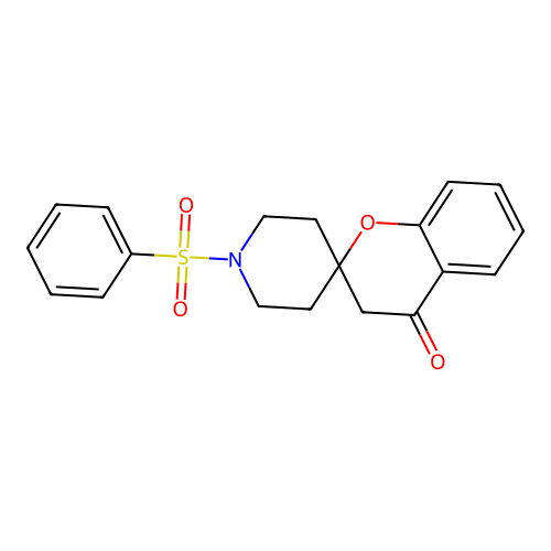 1'-(Benzenesulfonyl)-3,4-dihydrospiro[1-benzopyran-2,4'-piperidine]-4-one structure