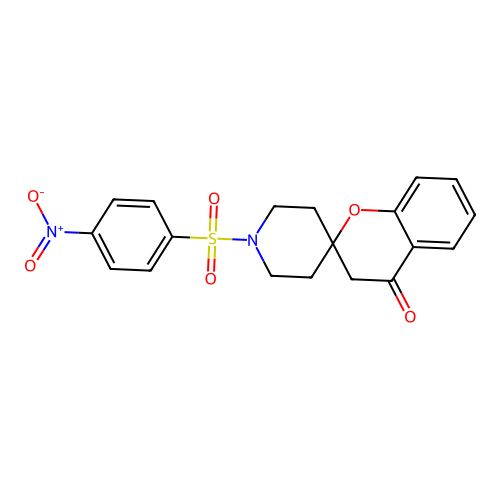 1'-(4-Nitrobenzenesulfonyl)-3,4-dihydrospiro[1-benzopyran-2,4'-piperidine]-4-one structure
