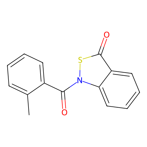 1-(2-methylbenzoyl)benzo[c]isothiazol-3(1H)-one structure