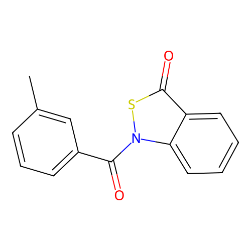 1-(3-methylbenzoyl)benzo[c]isothiazol-3(1H)-one structure