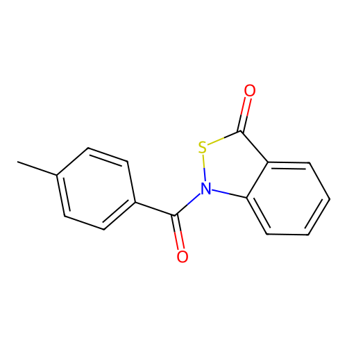 1-(4-methylbenzoyl)benzo[c]isothiazol-3(1H)-one structure