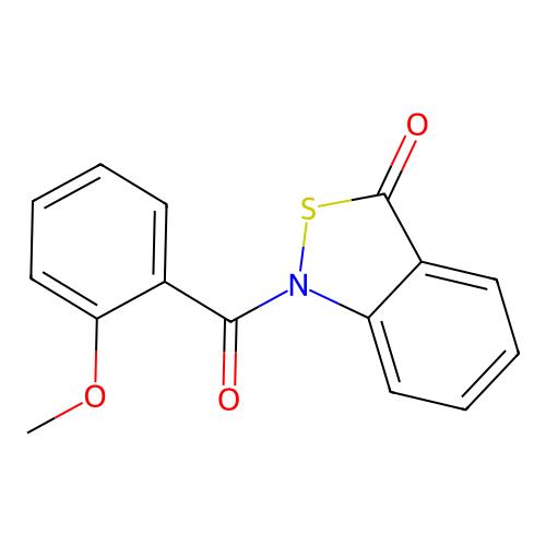 1-(2-methoxybenzoyl)benzo[c]isothiazol-3(1H)-one structure