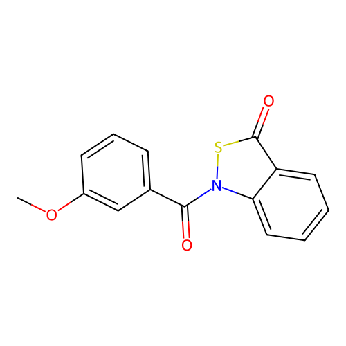 1-(3-methoxybenzoyl)benzo[c]isothiazol-3(1H)-one structure