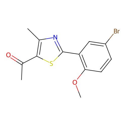 1-(2-(5-Bromo-2-methoxyphenyl)-4-methylthiazol-5-yl)ethan-1-one structure
