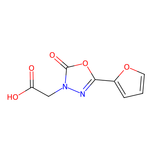 2-[5-(Furan-2-yl)-2-oxo-2,3-dihydro-1,3,4-oxadiazol-3-yl]acetic acid structure