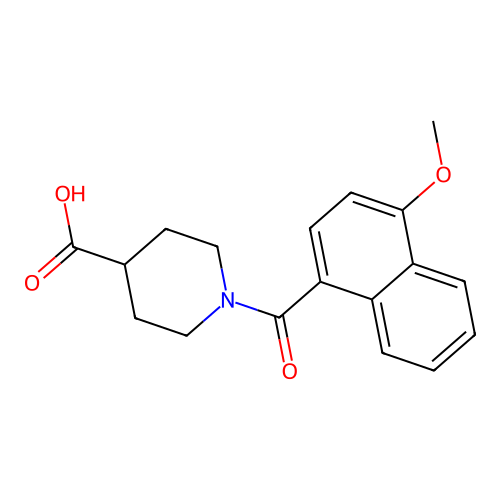 1-(4-methoxynaphthalene-1-carbonyl)piperidine-4-carboxylic Acid structure