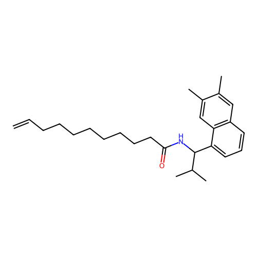 10-Undecenamide, N-[1-(6,7-dimethyl-1-naphthalenyl)-2-methylpropyl]- structure