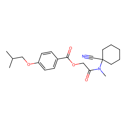 [(1-Cyanocyclohexyl)(methyl)carbamoyl]methyl 4-(2-methylpropoxy)benzoate structure
