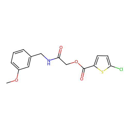 [2-[(3-Methoxyphenyl)methylamino]-2-oxoethyl] 5-chlorothiophene-2-carboxylate structure