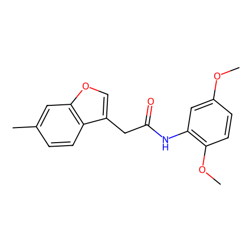 N-(2,5-dimethoxyphenyl)-2-(6-methyl-1-benzofuran-3-yl)acetamide structure