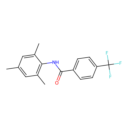 4-(trifluoromethyl)-N-(2,4,6-trimethylphenyl)benzamide structure