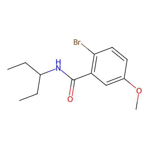 2-Bromo-N-(1-ethylpropyl)-5-methoxybenzamide structure