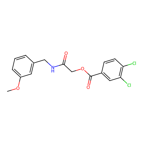 [2-[(3-Methoxyphenyl)methylamino]-2-oxoethyl] 3,4-dichlorobenzoate structure