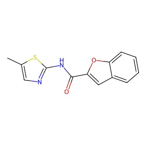 N-(5-methyl-1,3-thiazol-2-yl)-1-benzofuran-2-carboxamide structure