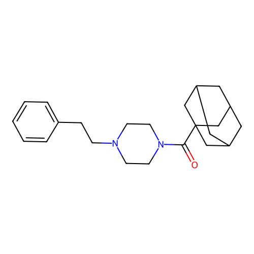 1-(Adamantane-1-carbonyl)-4-(2-phenylethyl)piperazine structure