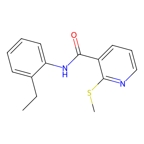 N-(2-ethylphenyl)-2-(methylsulfanyl)pyridine-3-carboxamide structure