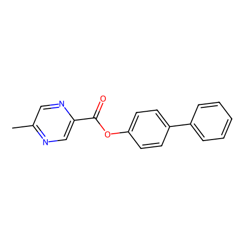 (4-Phenylphenyl) 5-methylpyrazine-2-carboxylate structure