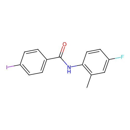 N-(4-fluoro-2-methylphenyl)-4-iodobenzamide structure
