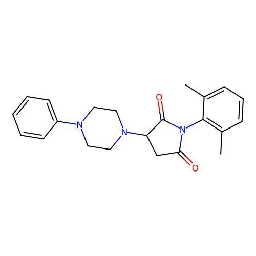 1-(2,6-Dimethylphenyl)-3-(4-phenylpiperazin-1-yl)pyrrolidine-2,5-dione structure