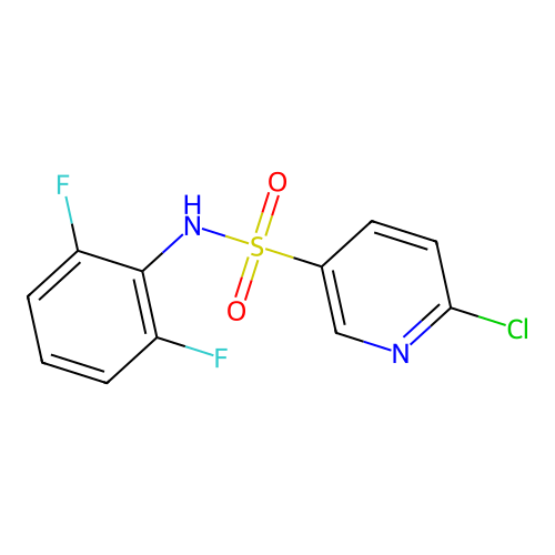 6-chloro-N-(2,6-difluorophenyl)pyridine-3-sulfonamide structure