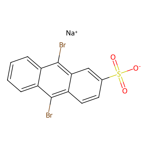 Sodium 9,10-dibromoanthracene-2-sulfonate structure