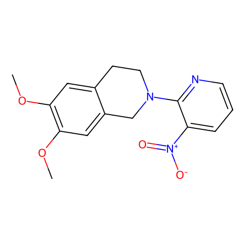 6,7-dimethoxy-2-(3-nitropyridin-2-yl)-3,4-dihydro-1H-isoquinoline structure