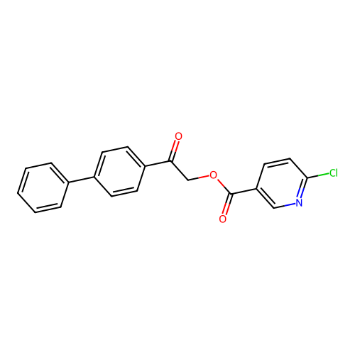 [2-Oxo-2-(4-phenylphenyl)ethyl] 6-chloropyridine-3-carboxylate structure