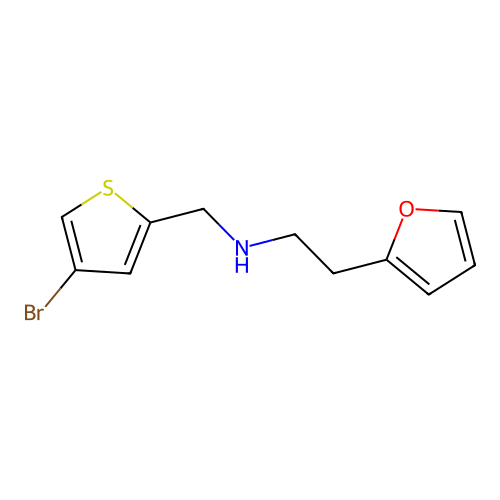 n-((4-Bromothiophen-2-yl)methyl)-2-(furan-2-yl)ethan-1-amine structure