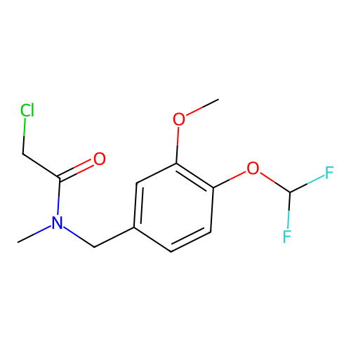 2-Chloro-N-{[4-(difluoromethoxy)-3-methoxyphenyl]methyl}-N-methylacetamide structure