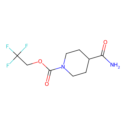 2,2,2-Trifluoroethyl 4-carbamoylpiperidine-1-carboxylate structure