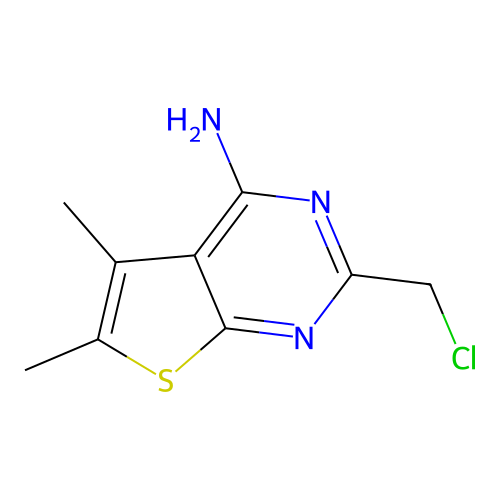 2-(Chloromethyl)-5,6-dimethylthieno[2,3-d]pyrimidin-4-amine structure