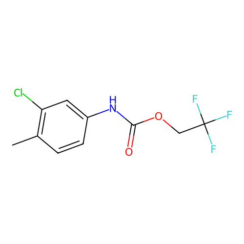2,2,2-trifluoroethyl N-(3-chloro-4-methylphenyl)carbamate structure