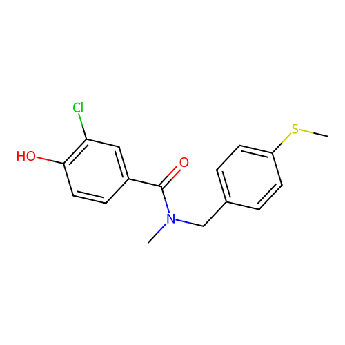 3-Chloro-4-hydroxy-N-methyl-N-[[4-(methylthio)phenyl]methyl]benzamide structure