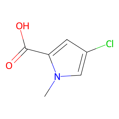 4-chloro-1-methyl-1H-pyrrole-2-carboxylic acid structure