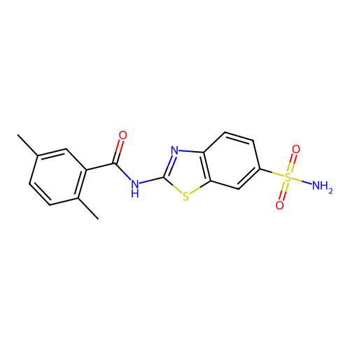 2,5-dimethyl-N-(6-sulfamoyl-1,3-benzothiazol-2-yl)benzamide structure