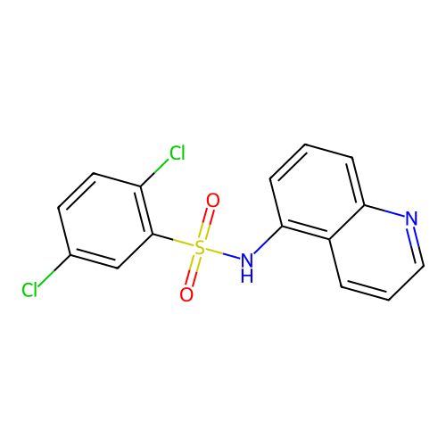 2,5-dichloro-N-(quinolin-5-yl)benzene-1-sulfonamide structure