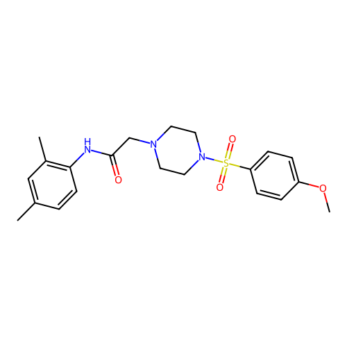 N-(2,4-dimethylphenyl)-2-[4-(4-methoxyphenyl)sulfonylpiperazin-1-yl]acetamide structure