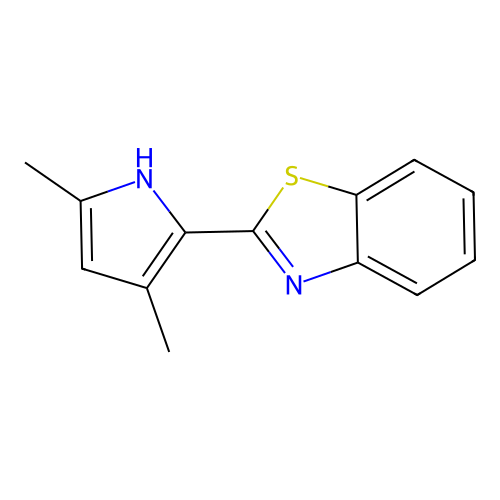 2-(3,5-dimethyl-1H-pyrrol-2-yl)-1,3-benzothiazole structure